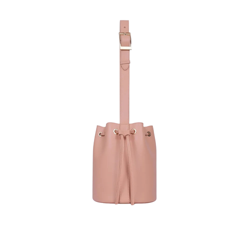 Purse Perfection Peach Loop Handle Bucket Bag