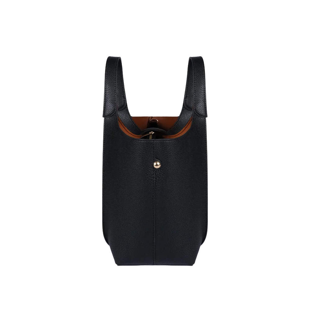 Purse Perfection Black Scoop Mini Tote Bag