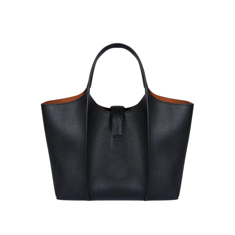 Purse Perfection Black Scoop Mini Tote Bag