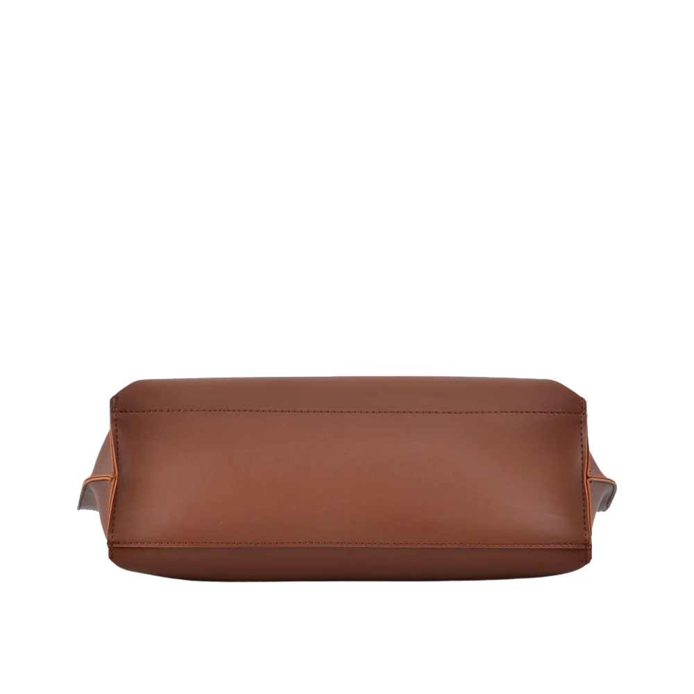 Purse Perfection Horse Brown Long Handle Tote Bag