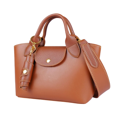 Purse Perfection Horse Brown Mini Top-Handle Tote Bag
