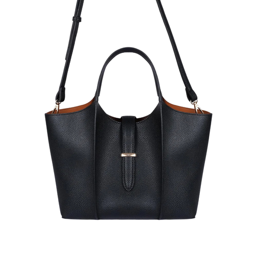 Purse Perfection Black Scoop Mini Tote Bag
